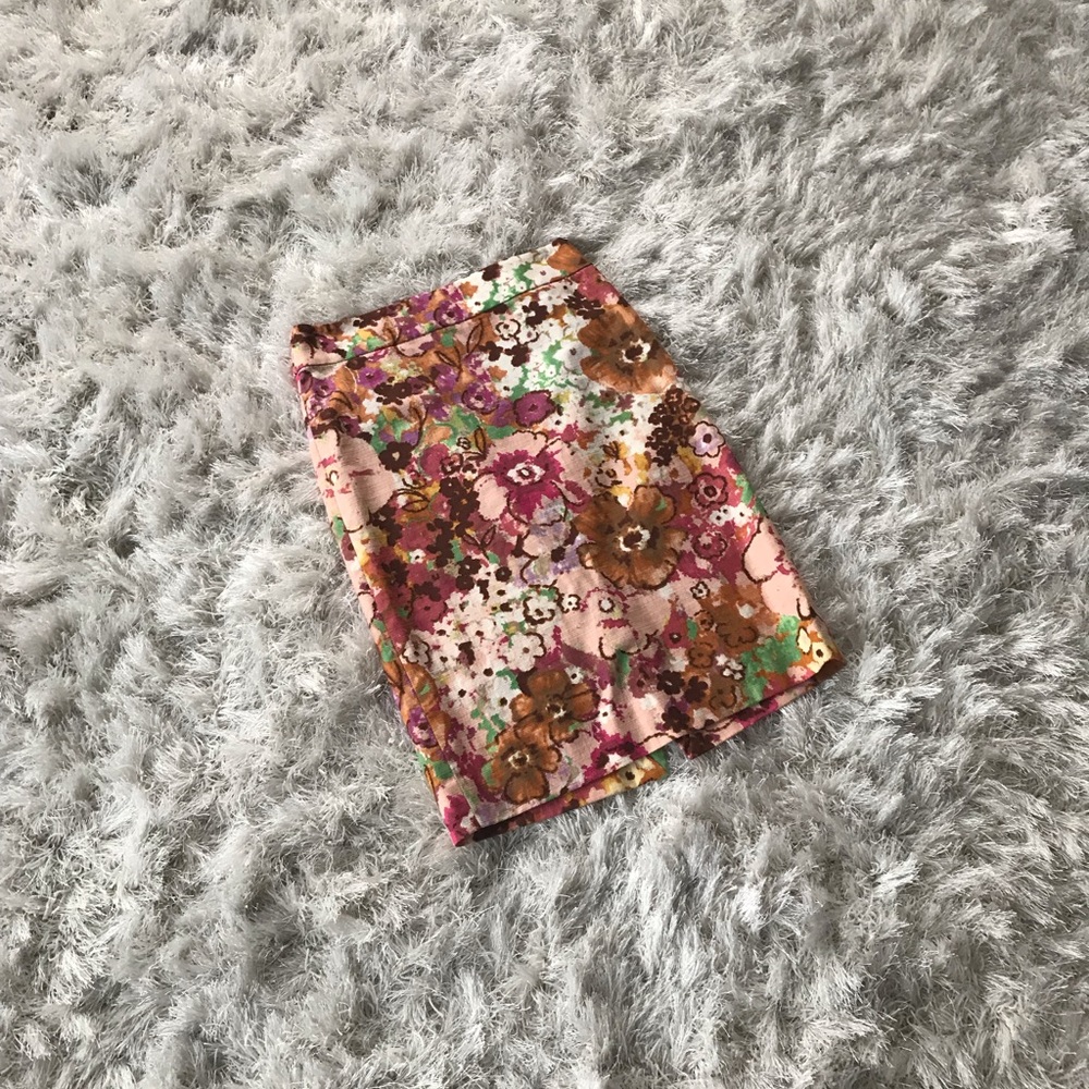 J. Crew Floral Skirt Size 0